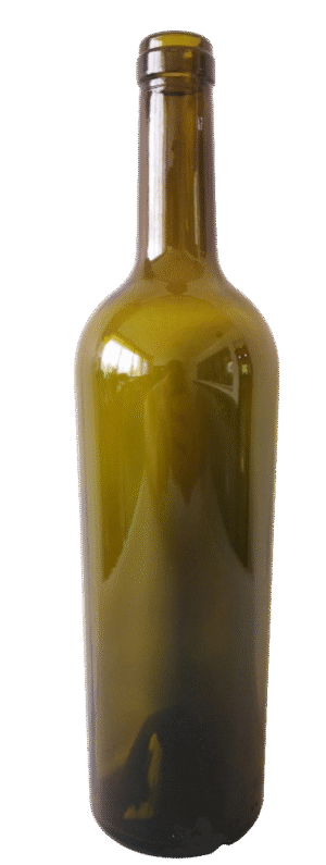 750ml Antique Green Conical Bordeaux Bottle #535