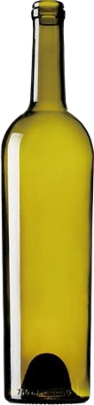 750ml Antique Green Conical Bordeaux Bottle #755