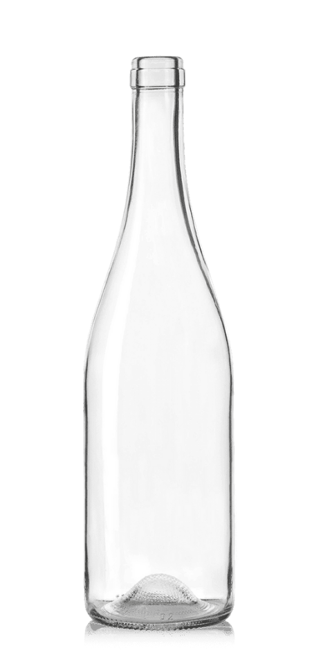 750ml Transparent Burgundy Bottle #400