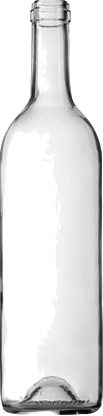 750ml Transparent Straight Bordeaux Bottle #530