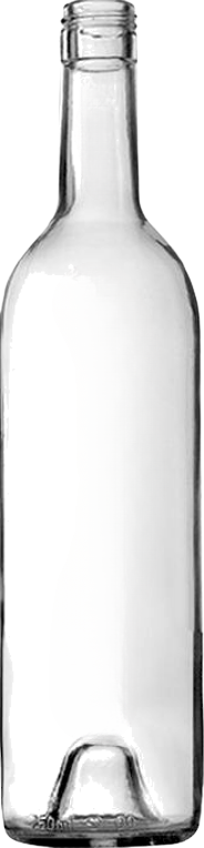 750ml Transparent Straight Bordeaux Screw Bottle #400