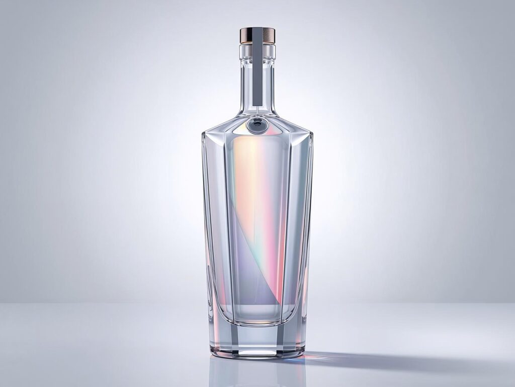 AI liquor bottle glass design
