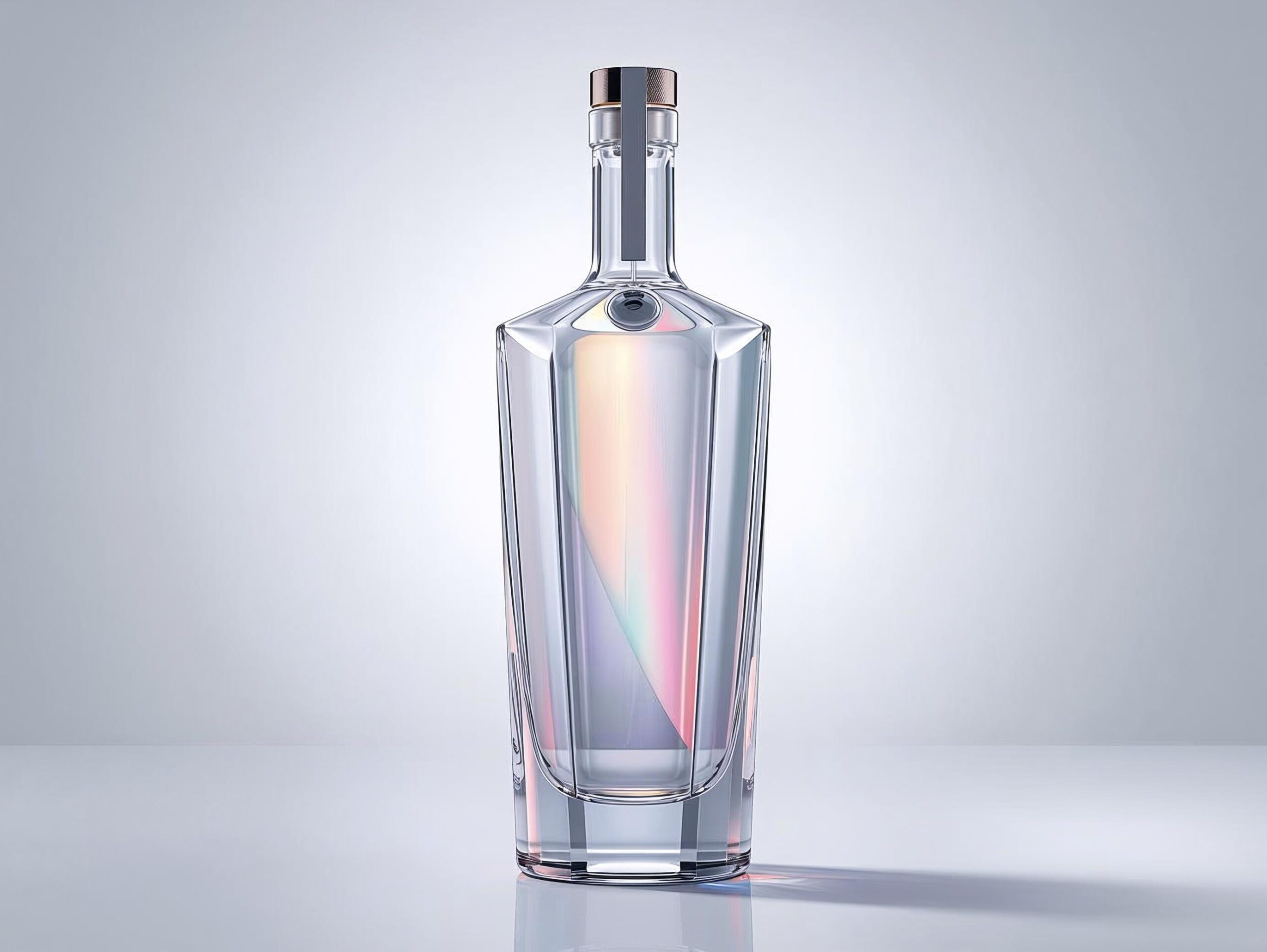 AI liquor bottle glass design