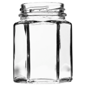 110ml Hexagonal Glass Jar Tall