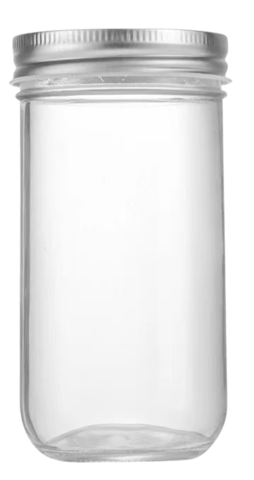 350ml Large Straight sided Mason Jar Wide Mouth
