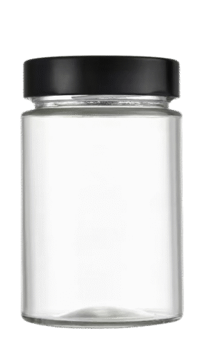 380ml Tall Round Glass Jar Slim Straight Sided Jar for Beans, Grains & Spices