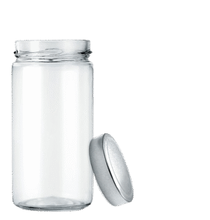 750ml Tall Glass Jar Straight Sided For Food