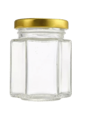 85ml Hexagonal Glass Jar