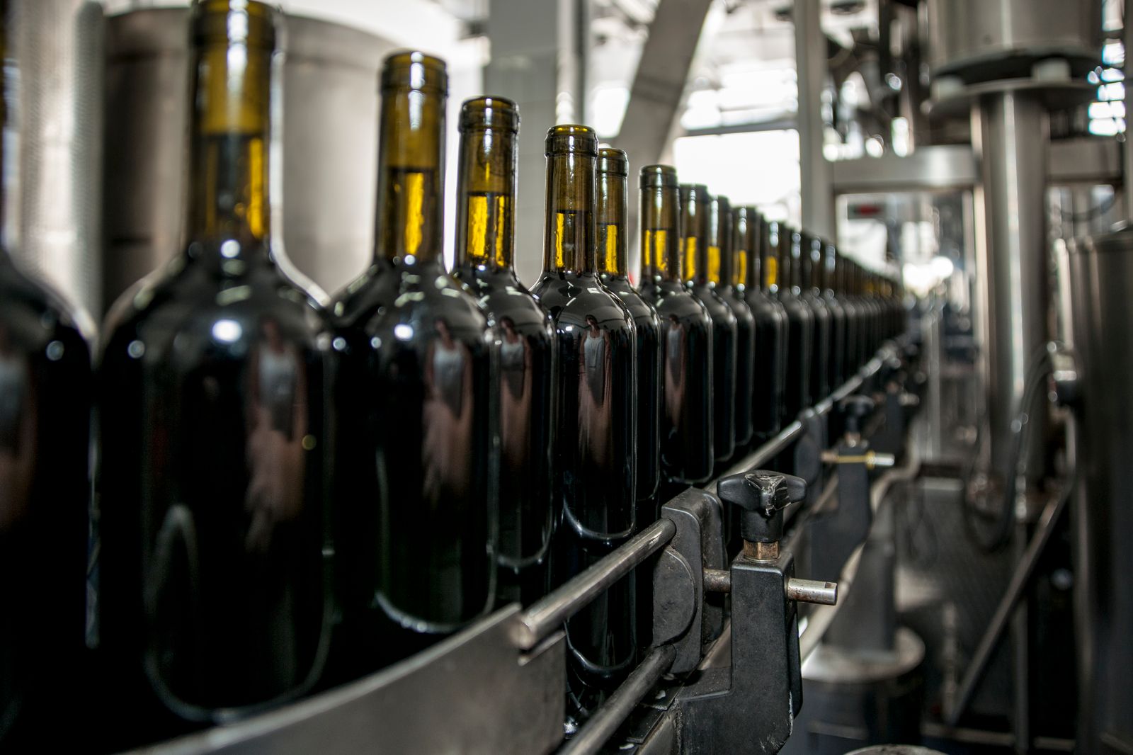 Custom glass bottle production line at Glassrock factory